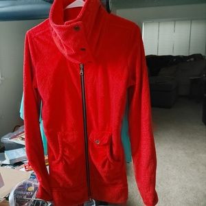 Obermeyer Fleece Jacket Small Snap Pocket Sinch Sides Cozy